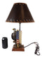 Patriotic Bald Eagle With American Flag Memorial Table Lamp Figurine 19" Tall
