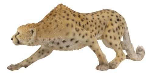 Large 49" Long Lifelike Safari Lightning Predator Prowling Cheetah Statue Decor