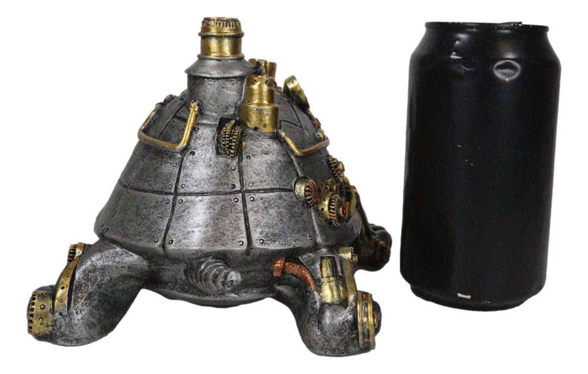 Victorian Steam Age Nautical Steampunk Geared Bionic Turtle Tortoise Figurine