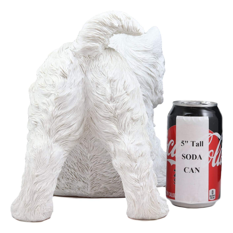 Ebros Large Lifelike West Highland Terrier White Westie Dog Statue 13.75"Long