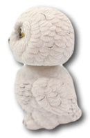 Adorable Chibi Angry Snow White Owl Standing Bobblehead Figurine Bird Decor 6"H