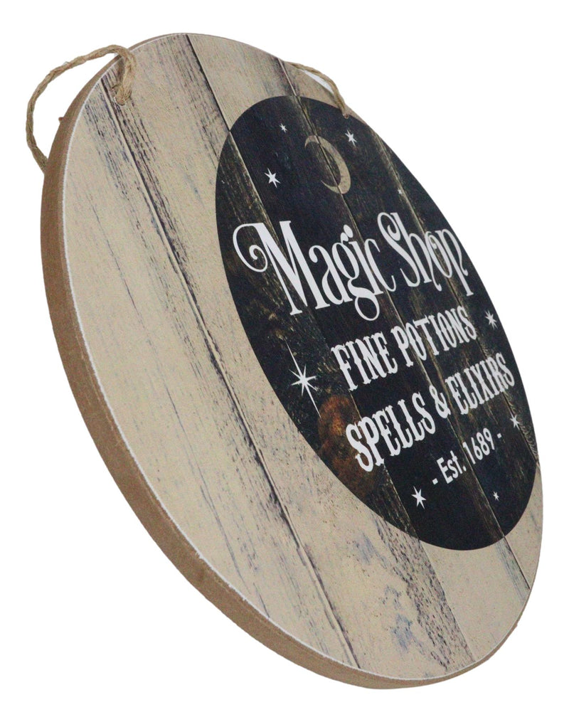 Wicca Witch Magic Shop Fine Potions Spells & Elixirs MDF Wood Wall Sign Plaque