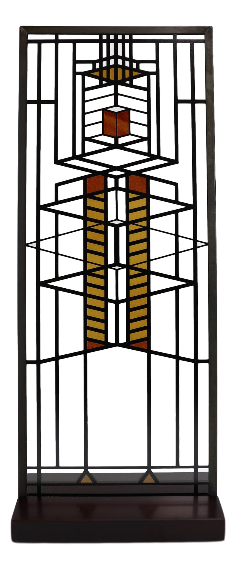 Frank Lloyd Wright Robie House Window 51 Stained Glass Wall Or Desktop Plaque