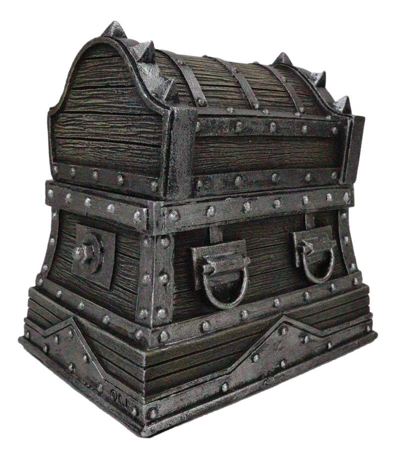 Nautical Caribbean Pirate Davy Jones Spiked Treasure Chest Small Decorative Box