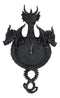 Large Gothic Spiral Serpent Triple Dragon Overlords Time Sentinels Wall Clock