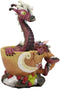 Ebros Coffee Cappuccino Addict Dragon Statue 6.25" H Drinks & Dragons Collection