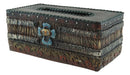 Country Rustic Western Floral Blue Cross With Concho 6 Piece Bathroom Vanity Set