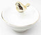 Ebros Gold Plated Morning Bird Ceramic Jewelry Ring Holder Statue 4"Tall Perching Bird