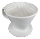 White Porcelain Coffee Maker Carafe Pot With Pour Over Dripper Filter Cup Set