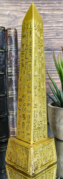 Ebros Gods Of Egypt Temple of Ra Gold Colored Luxor Obelisk With Hieroglyphs Statue