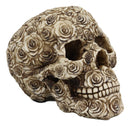 Ebros Tooled Ornate Floral Skull Figurine DOD Rose Sugar Skulls Statue 6.5"L