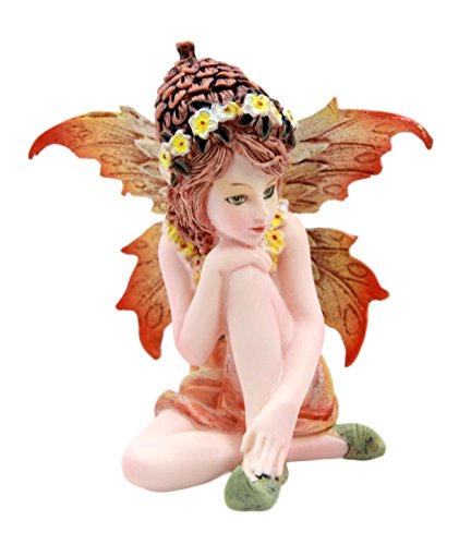 Ebros Gift Miniature Garden Bright Sun Flower Fairy Collectible Figurine 2.75"H