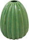 Ebros Gift 8" Tall Glazed Ceramic Dolomite Contemporary Desert Bulbous Cactus Floral Vase with Ribbed Textured Surface As Mantelpiece Countertop Bar Table Decorative Accent Sculpture Cacti Shaped
