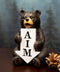 Ebros Rustic Forest Black Bear with Arrow Sign AIM Decorative Toilet Figurine