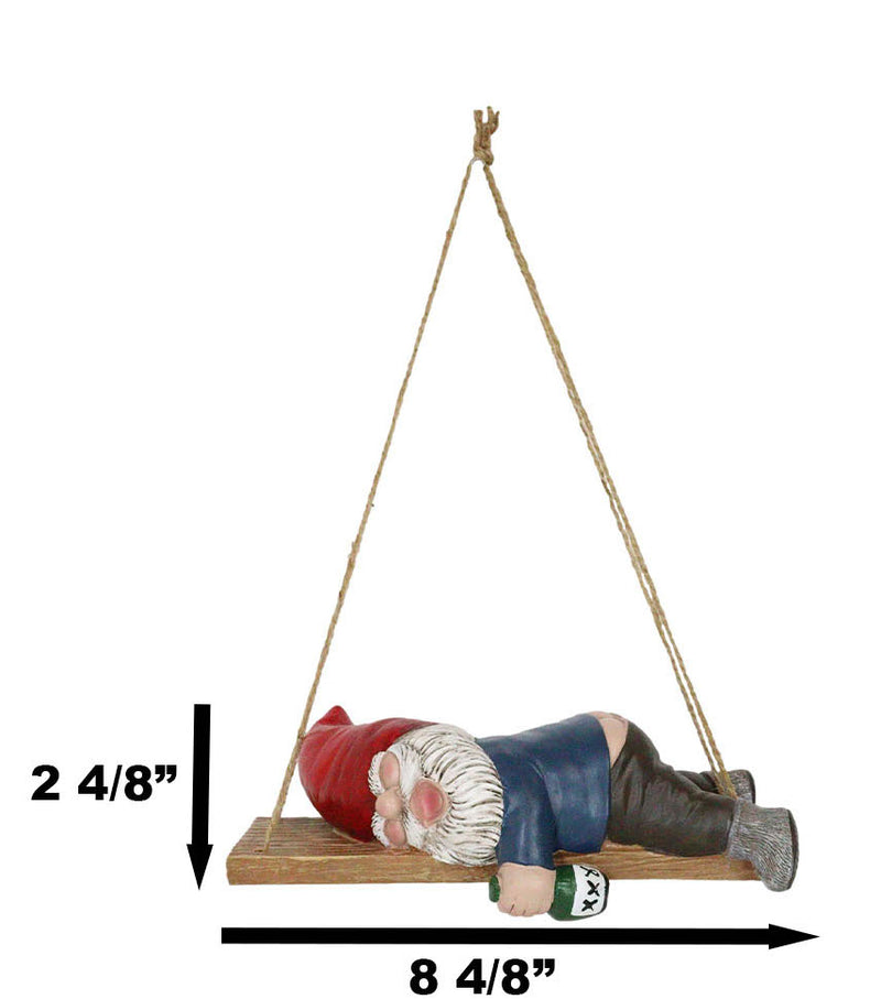 Whimsical Passed Out Drunk Bare Bottoms Up Mr Gnome On Bench Wall Or Tree Hanger