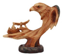 Ebros American Pride Bald Eagle Bust With Soaring Eagle In Forest Rocky Statue