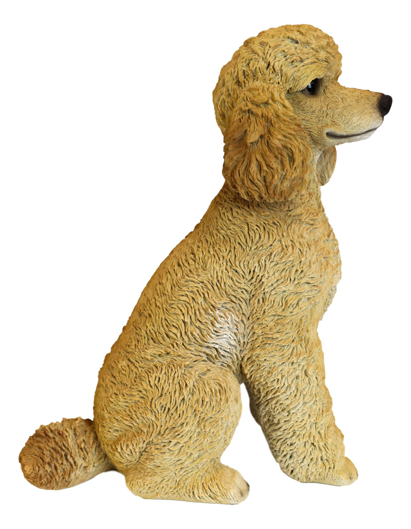 Large Realistic Groomed Brown Poodle Statue 18.5"H Animal Pet Pal Poodles Dog