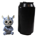 Furry Bones Safari African Rhino Skeleton Figurine 3"H Rhinoceros Furrybones