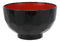 Made In Japan Black Red Lacquer Copolymer Plastic Rice Bowl Beehive Pattern