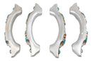 Set of 4 Rustic Southwestern Turquoise Cross Gemstones Crystal Cabinet Bar Pulls