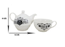 Pentagram Purr Fect Cat Brew Stackable Tea Pot And Cup With Saucer Set Of 3