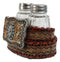 Ebros Western Turquoise Sun & Floral Lace On Belt Buckle Salt Pepper Shakers Set