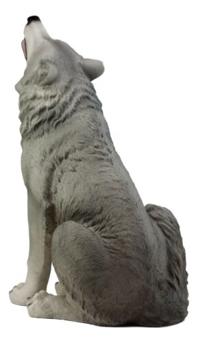 Large Howling Wolf Statue 18"H Mysterious Cries Of The Night Wolf Totem Spirit