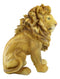Realistic King Of The Savannah Jungle African Pride Lion Sitting Statue 16"H