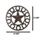 Ebros Gift 10" Diameter Western Lone Star with Horseshoes Border Cast Iron Metal Round Trivet