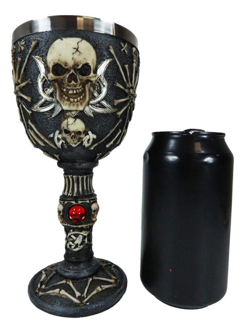 Pirate Star Boneyard Ossuary Skull Sacrifice Wine Goblet Drink Chalice Cup 6oz