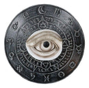 Evil Eye With Wicca Symbols Talisman Luck Wall Decor Plaque Medallion Figurine