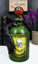 Wicca Paranormal Raven Crow With Eyeball Faux Poison Potion Bottle Prop Decor