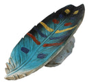 Southwestern American Indian Dreamcatcher Feather Jewelry Dish Tray Figurine