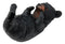 Grandfather Mountain Black Bear Wine Holder Figurine 9"Long Winter Hibernation