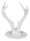 Contemporary Chic Rustic White Double Buck Deer Stag Antlers Jewelry Tree Holder