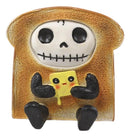 Ebros Furry Bones French Toast Bread Swiss Cheese Breakfast Skeleton Figurine