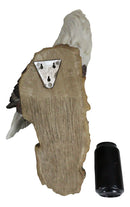 Large Mountain Grand Bald Eagle Perching On Tree Branch Wall Decor Plaque 17.5"H
