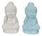 Zen Monk Monastery Baby Buddha Monks Meditating Ceramic Salt And Pepper Shakers