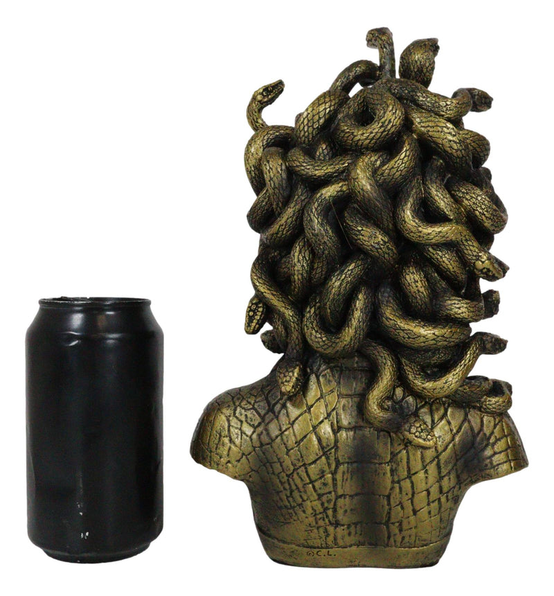 Greek Mythology Gorgon Sisters Goddess Medusa With Wild Snakes Hair Bust Statue