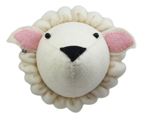 Ebros Fiona Walker England Handmade Organic Baby Mini Lamb Head Wall Decor - Ebros Gift