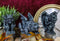 Chained Gothic Stoic Gargoyles Chimera Guardian Figurines Miniature Set 3"Tall