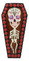 Ebros Day Of The Dead Sugar Skulls Gothic Skeleton Bones Vampire Coffin Jewelry Box Dracula Casket Secret Stash Box