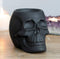 Matte Black Gothic Skull Skeleton Ceramic Votive Candle Essential Oil Warmer