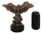 Patriotic American Bald Eagle Bronze Electroplated Resin Figurine With Base