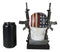 Military American Flag Star Spangled Banner Skull With 2 Gun Rifles Figurine