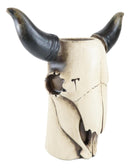 Wildlife Southwestern Rustic Steer Ox Bull Cow Skull Vase Planter Decor Figurine