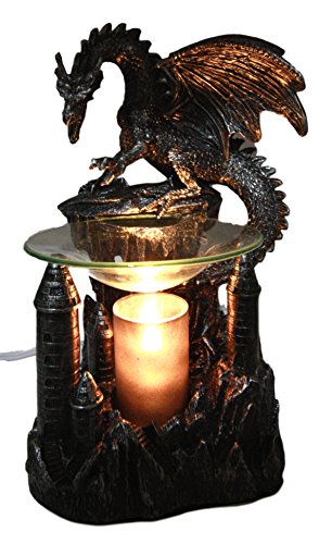 Ebros Smaug Castle Dragon Electric Oil Burner Tart Warmer Statue 9.5"H Figurine