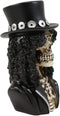Ebros Rock Guitarist Sklash Skull Skeleton Bust Miniature Figurine 4.25"H