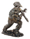 Asgard God Of Thunder Thor Wielding Mjolnir Hammer Figurine Charging Thor Statue