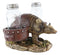 Rustic Wild Armadillo With Saddlebags Spice Delivery Salt Pepper Shakers Holder